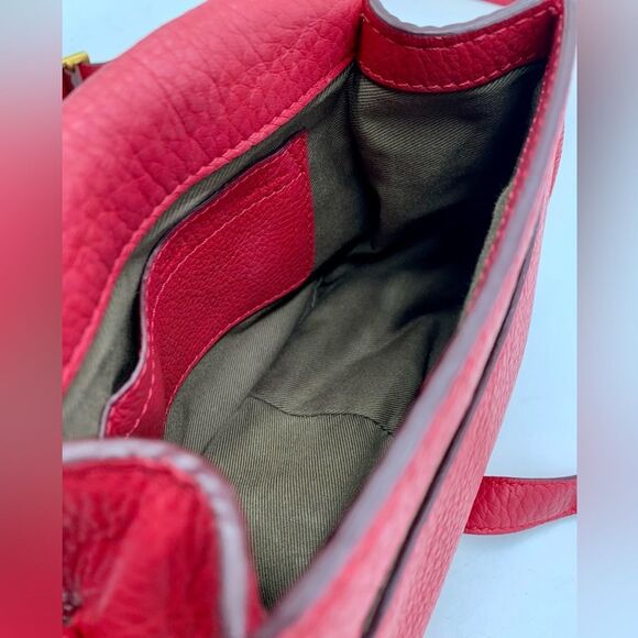 Auth Chloe Mini Marcie Tulip Red Crossbody Saddle Bag Preloved Excellent - Picture 14 of 16